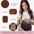 thumbnail image 3 of KEDZIE Essentials Only Pocket Wallet Textured Vegan Leather Card & Cash Organizer - Chestnut, 3 of 6