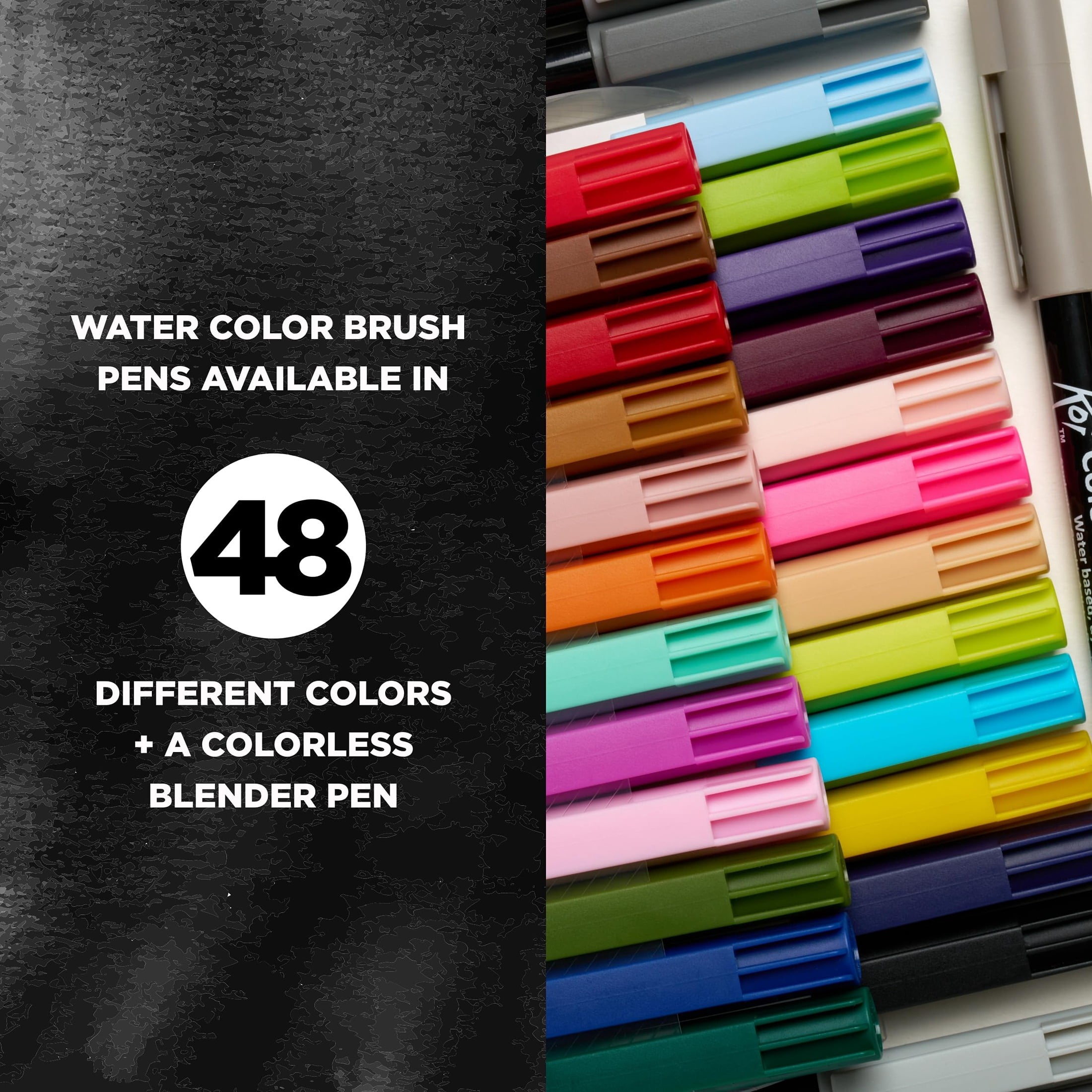 Sakura Koi Coloring Brush Pens - Watercolor Brush Pen Set - Assorted Colors - 24 Pack