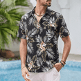 thumbnail image 5 of SOMER Men's Hawaiian Shirts Short Sleeve Button Down Beach Shirt Casual Floral Dress Summer Shirt, 5 of 7