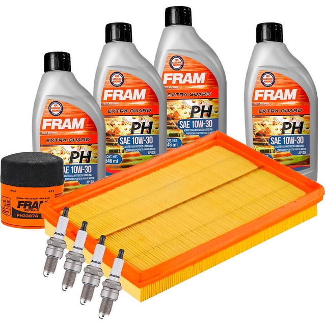 Kit De Afinación Con Aceite 10W30 Mineral, Bujías Cobre, Filtro De Aire Y Filtro De Aceite 10 Piezas Compatible con Chevrolet Tornado L4 1.8L DE 2004 A 2010