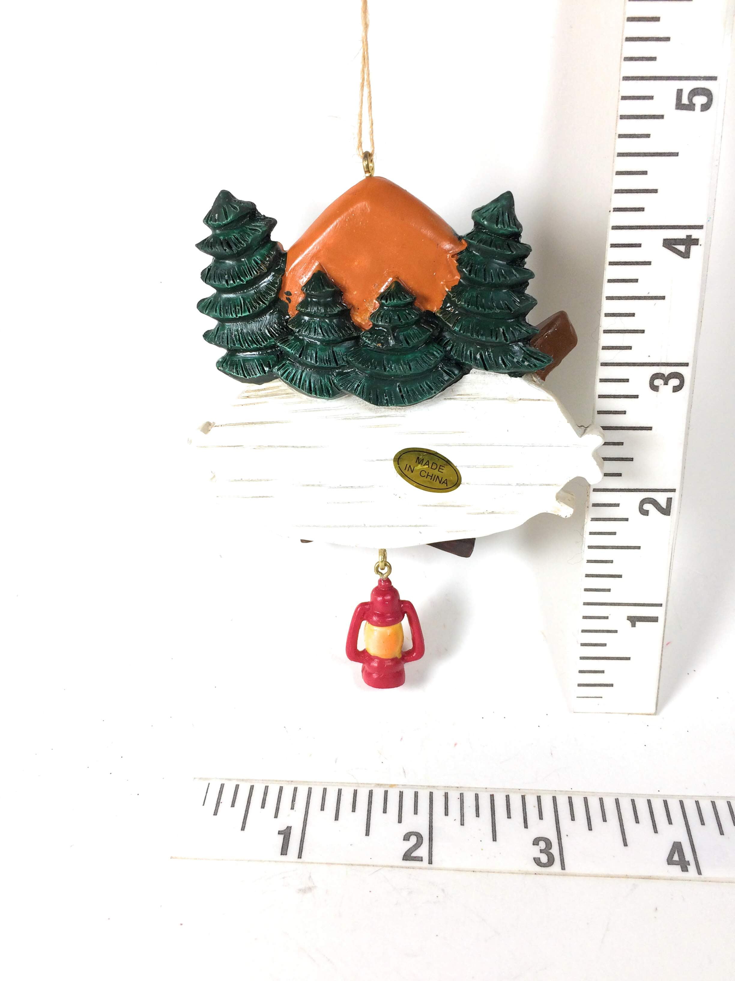 Midwest of Cannon Falls Santa Camping In Blue Pup Tent Christmas Tree Ornament 