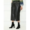 ELOQUII Elements Women's Plus Size Faux Leather Culotte Pants