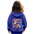 thumbnail image 4 of Grblisyd Cute Christian Graphic Hoodies For Girls Cute JESUS LOVES YOU Graphic Hoodie Kids Jesus Sweatshirt Religious Bible Verse Pullover, 4 of 6