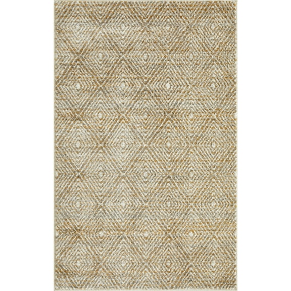 Loomaknoti Alanzo Alburnt 3' x 5' Beige Geometric Indoor Accent Rug
