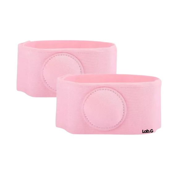 2 Pcs Cinturones De Hernia Tratamiento Umbilical Para Bebé Lab.G, Rosa