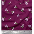 thumbnail image 1 of Soimoi Tissu Rayonne Feuilles & Azalia Imprimé Floral par la Cour 56 Pouces de Large, 1 of 5