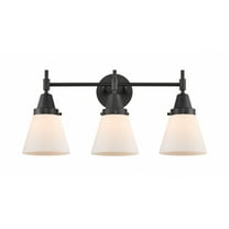 447-3W-BK-G61 Innovations Lighting Cone - 3 Light Bath Vanity-11 Inches Tall and 24.25 Inches Wide-Matte Black Finish-Matte White Glass Color