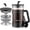 Black 34oz, variant on French Press 34oz Light-weight Durable High Borosilicate Carafe Maker 8 Cup Plastic Coffee Press Frothed
