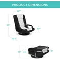 thumbnail image 2 of RTYJGD Swivel Gaming Chair 360 Degree Multipurpose Floor Chair Rocker for TV, Reading, Playing Video Games w/Lumbar Support, Armrest Handles, Adjustable Backrest - Black/White, 2 of 7