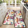 thumbnail image 4 of Kitchen Rugs Sets Of 2,Colorful Mexican Elements Anti Fatigue Kitchen Mat Rugs Non Slip Washable,Decorative Kitchen Floor Mats for Kitchen,Sink,Laundry,17"x47"+17"x47", 4 of 5