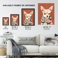 thumbnail image 3 of Artery8 Chihuahua With Floral Coat Dog Lover Watercolour Living Room Extra Large XL Wall Art Poster Print, 3 of 3