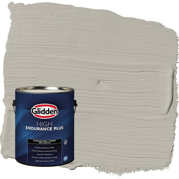 Glidden HEP Ghost Writer / Beige Satin Exterior Paint with Primer, 1 Gallon