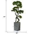 thumbnail image 4 of Vintage Home Artificial Faux Real Touch 4.58 Feet Tall Bonsai Tree With Fiberstone Planter, 4 of 5