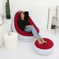 thumbnail image 2 of <p>Blow Up Chair, Foldable Air Leakage Prevention Durable Easy To Clean Air Sofa Chair With Foot Stool For Camping</p>, 2 of 7
