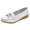 White, variant on mgoYE Flats Shoes Women Dressy Wide Width Womens Comfort Walking Flat Loafer Slip On Leather Loafer Comfortable Flat|White 5.5