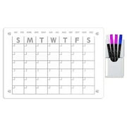XIANXIAN Magnetic Transparent Calendar Board 5Ml Calendar Board for Fridge 16”X12