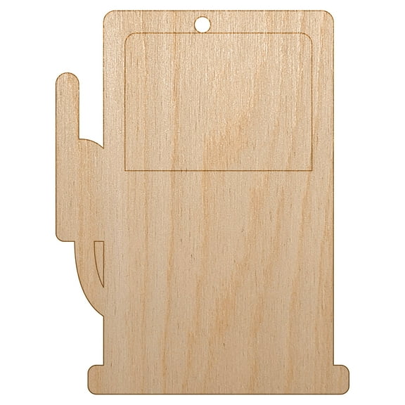 Gas Station Pump Wood Holiday Christmas Tree Ornament Unfinished DIY Pre-Drilled Craft