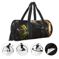 thumbnail image 3 of Fotbe Realistic Style Cute Cat Bolsa Deportiva de Lona Plegable con Estampado, Bolsa de Gimnasio con Bolsillo Seco/Húmedo, Bolsa de Viaje Ultraligera de Gran Capacidad, 3 of 6