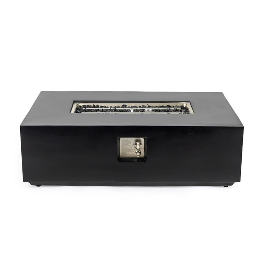 Charcoal Concrete Propane/Natural Gas Fire Pit Table Outdoor