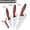 Red Black, variant on Ceramic Fruit Knife 3 Pack Paring Knife with Cover Rustproof Ceramic Blade Kitchen Knives Vegetables Cutting Knife for Meat