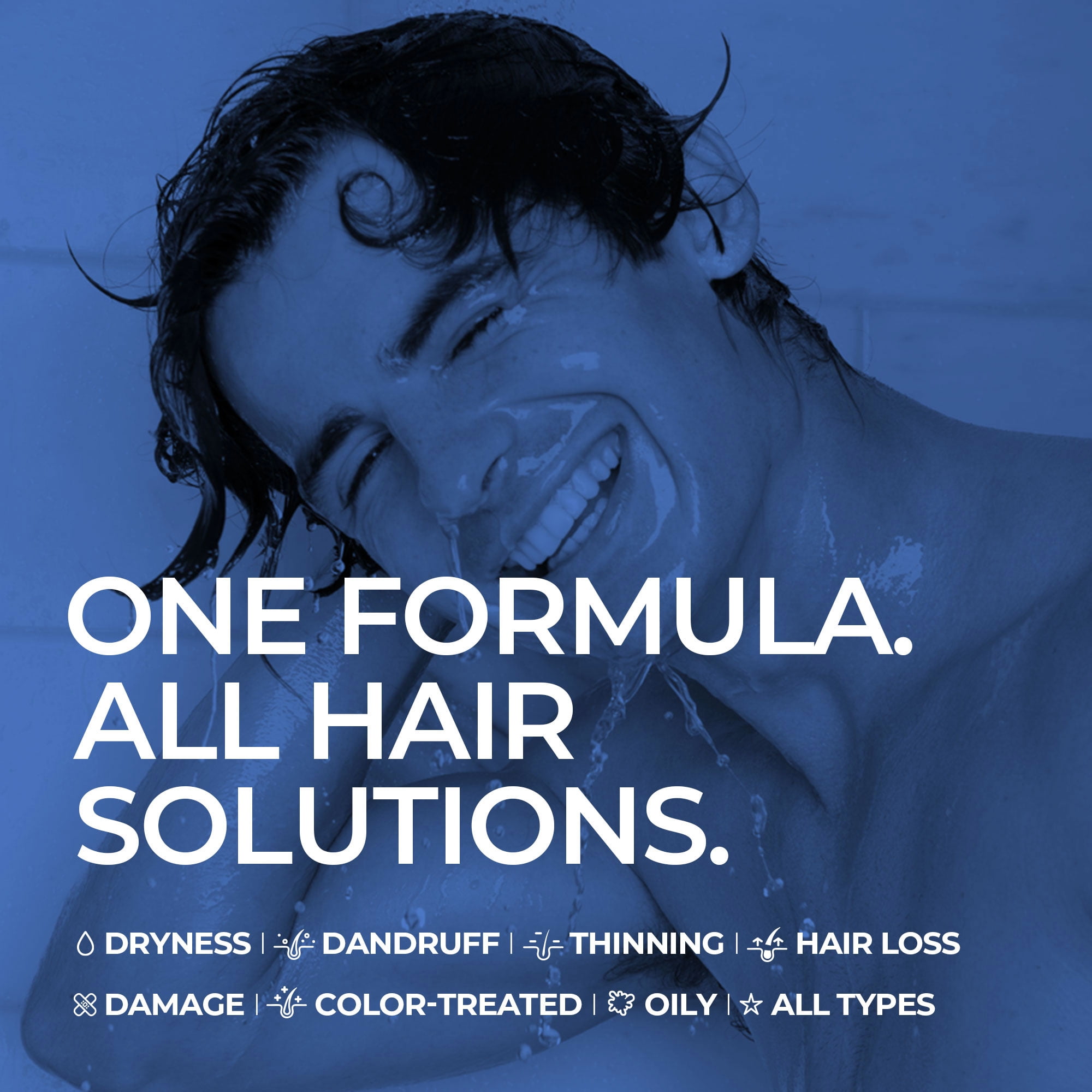 HOMMEFACE 2-in-1 Hair Strengthening Shampoo + Conditioner for Men, 16.9 fl. oz. - Hair Thickening, Scalp Exfoliating, Volumizing for Reduced Shedding, Density & Shine