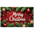 thumbnail image 2 of Decorative Merry Christmas Festive Red Green Polyester Lightweight Banner for Holiday Party Home Decoration Celebration, 2 of 7