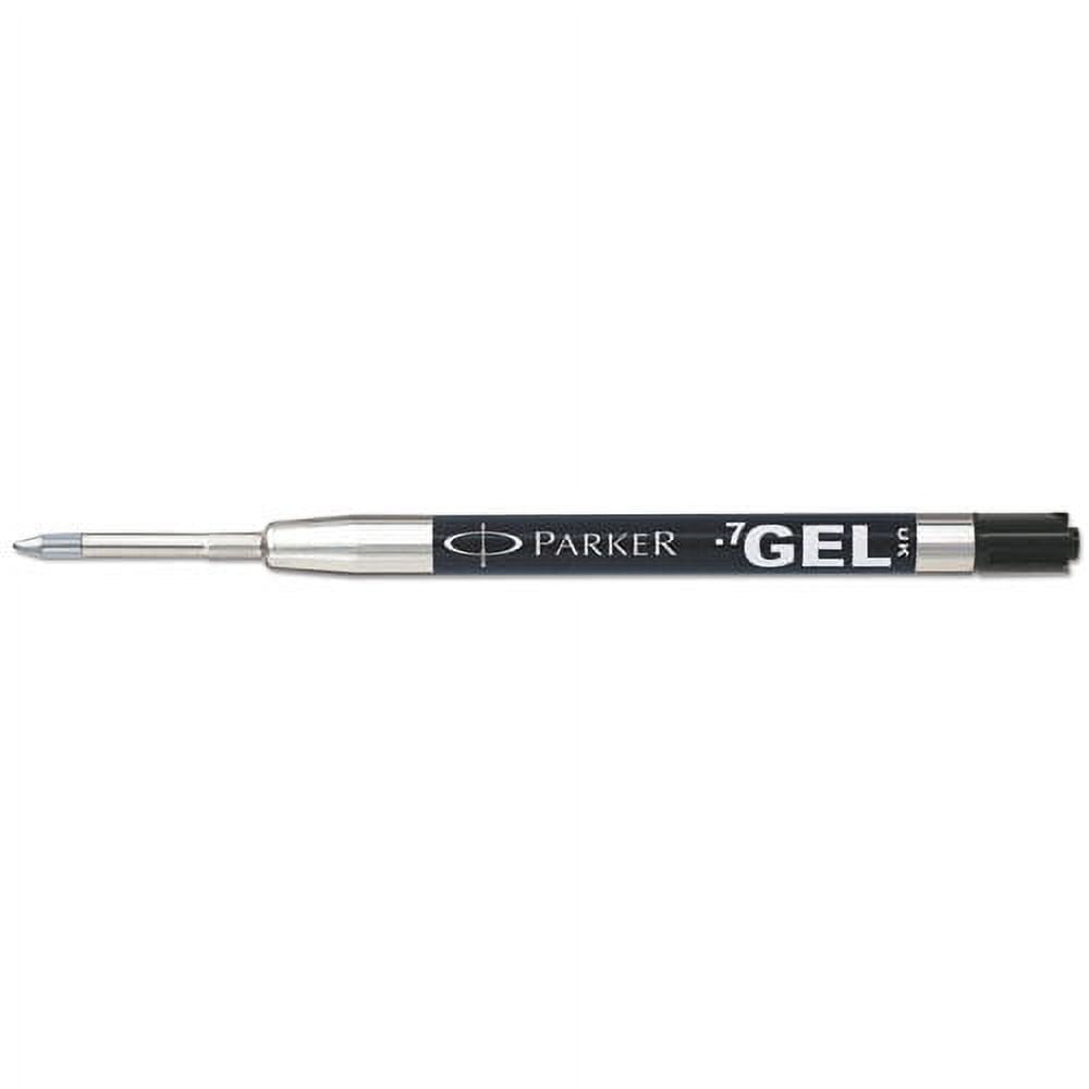 Refill for Parker Retractable Gel Ink Roller Ball Pens, Medium Conical Tip, Black Ink, 2/pack | Bundle of 5 Packs