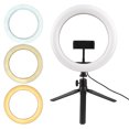 thumbnail image 1 of Amdohai 26CM/10IN 3-Colors Ring Fill Light Kit Muiti Colored Desktop Circle Lamp with Tripod, 1 of 9