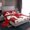 Red White, variant on Castle Fairy Teenagers Christmas Snowman 4-Piece Full Size Sheets,Red Sparrows Bed Sheets,Happy New Year Lightweight Sheet Sets,Breathable Home Decor