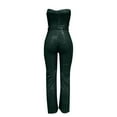 thumbnail image 4 of successthop Sequin Jumpsuits for Women Evening Party Plus Size Slim V Neck Sleeveless One Piece Long Solid Lounge Wear, 4 of 4
