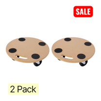 Tcbosik Furniture Moving Dollies Set of 2, 15 inch Wooden Mover, Heavy Duty Dolly for Couch, Fridge, Washer, Planter, Easy Transportation of Heavy Items, Natural