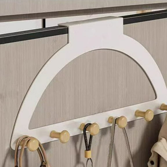 Over Door Hooks, No-Drill Wall Mounted Coat Rack, Heavy Duty Multi-Layer Space Saving Hanger for Clothes, Bags, Hats, Bedroom, Bathroom, Entryway, Home Organization Storage Solution