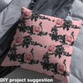 thumbnail image 2 of Homewish Cute Bowtie Ribbon Fabric by the Yard 2 Yard,Rustic Floral Flower Room Decor Fabric by the Yard,Pink Black Fabric for Sewing For Girls,Luxury Bedroom Decor, 2 of 6