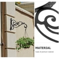thumbnail image 6 of HONMEET Carbon Steel Wall Planter Hanger with Stable Support Hook, Black Metal European Style Plant Holder for Indoor Outdoor, 6 of 9