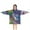 Colorful Tropical Leaf, variant on Black Tie Dye Pattern Blanket Hoodies for Kids 6-13YR Oversize Wearable Blanket Hoodies for Boys Girls Teens