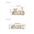 thumbnail image 3 of Adhesivos de pared con diseño de acuarela, jirafa, elefante, tigre y león, 3 of 3