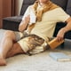 thumbnail image 5 of Fotbe Golden Horned White Dragon Pantalones Cortos de Pijama para Hombre, Ropa de Dormir, Pantalones de Pijama Cortos para Hombre-Small, 5 of 6