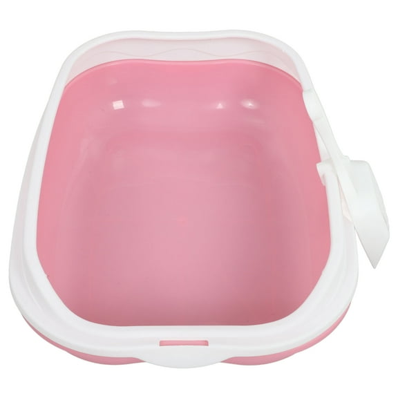 PENIKOKO Semi-Closed Litter Box Kitten Set for Small Cats with Absorbent Tray and Design