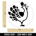thumbnail image 2 of Cartoon Thanksgiving Turkey with Pilgrim Hat Self-Inking Rubber Stamp Ink Stamper - Pink Ink - Medium 1 Inch, 2 of 7