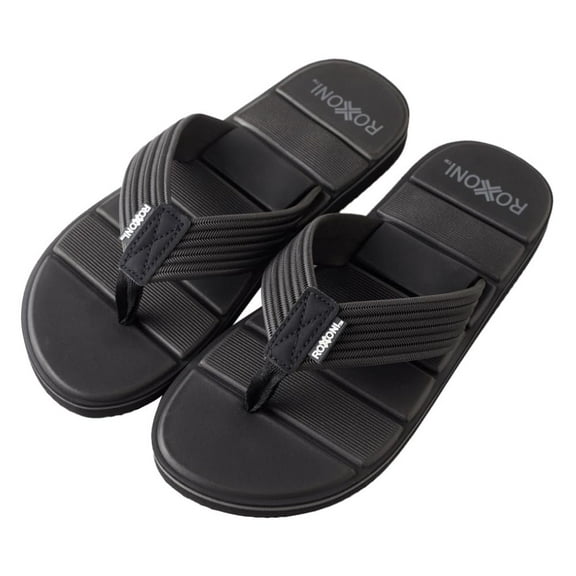 Roxoni Men's Arch Support Thong Flip Flop Sandal - Comfortable and Stylish Summer Footwear