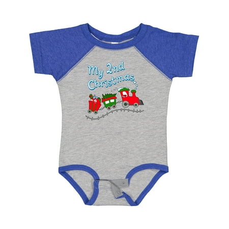 

Inktastic My 2nd Christmas Train with Presents and Tree Gift Baby Boy or Baby Girl Bodysuit