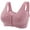 Pink, variant on NIEWTR Front Closure Bras for Women No Underwire Comfort Lace Older Senior Wireless Snap Closing Bra(Purple,3XL)