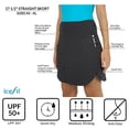 thumbnail image 5 of IBKUL Adult Female Solid 17.8in Straight Skort, Color: Peri, Size: XS, 5 of 6