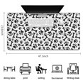 thumbnail image 5 of Long Mouse Pads for Desk,Paw Prints and Bones Desk Mats on Top Of Desks, Desk Mouse Pad Extra Large with 3mm Non-Slip Base and Stitched Edge for Gaming,Office,Work,Home 47.3"x23.6", 5 of 6