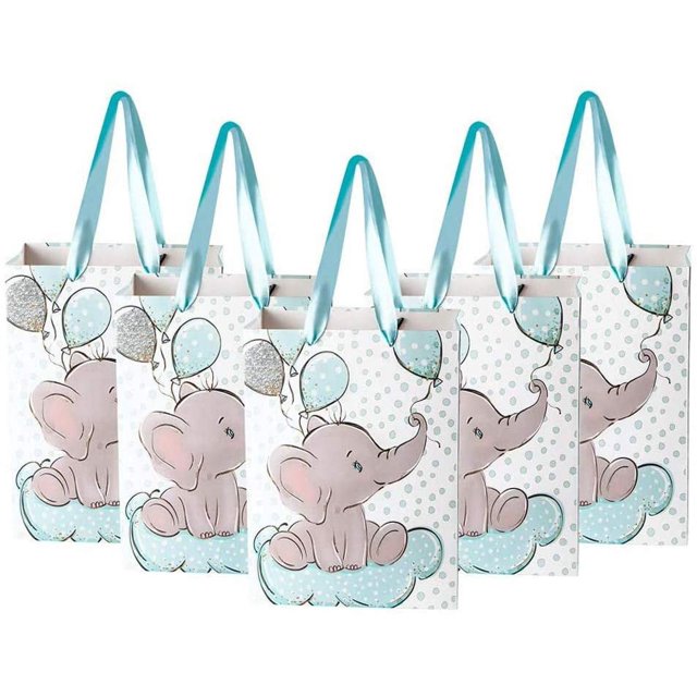 24 Uds. Bolsa de recuerdo azul, bolsa de recuerdo, fiesta de cumpleaños, suministros para fiestas temáticas de animales para niños oso de fresa Electrónica