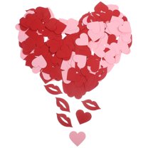 WHAMVOX 200pcs Wedding Party Table Scatter Confetti Romantic Lip and Heart Design
