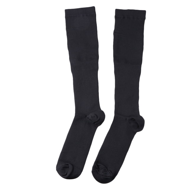 1 par de medias de compresión para pantorrillas, moldeadoras de piernas, elásticas, para deporte, talla S/M, color negro.