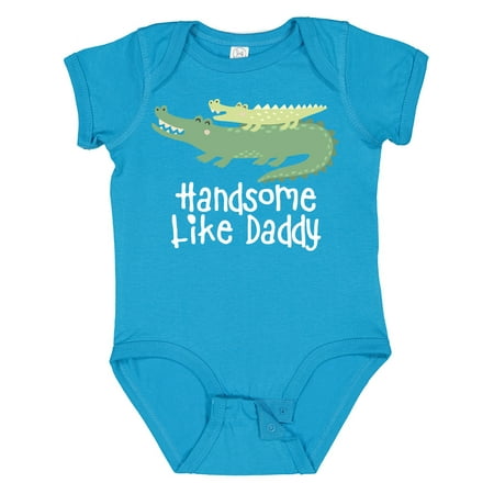 

Inktastic Alligator Handsome Like Daddy Baby Boy Gift Baby Boy Bodysuit