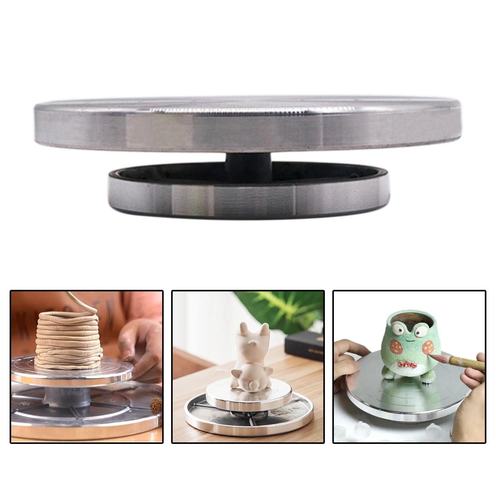 FVDPWYE Pottery Banding Wheel Manual Forming Sculpting Turntable Ceramic Clay Art 18cm