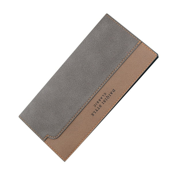 SEMIMAY Fashion Men Long Wallet Artificial Leather Men Business Open